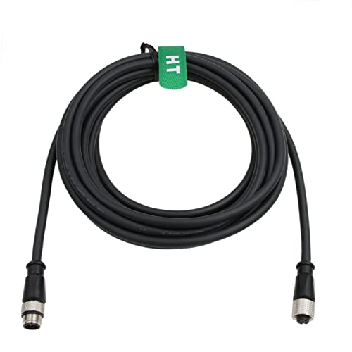M12 A Coded 8 pin Female to 8 pin Male Cable for Cognex in-Sight Remote Head Camera 1M