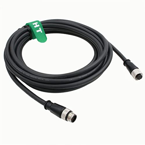 in-Sight Remote Head Camera Cable for Cognex M12 A-Coded 8 pin Female to 8 pin Male 5M