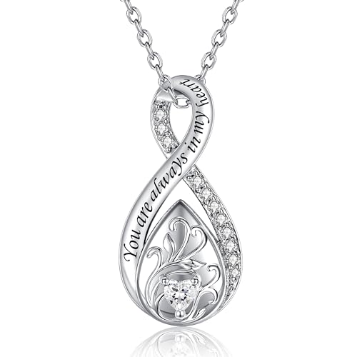 Sterling Silver Urn Necklace for Ashes for Women: Infinity Cremation Jewelry for Women - Ashes Keepsake Pendant Memorial Jewelry Gifts for A Loss of Loved Ones white