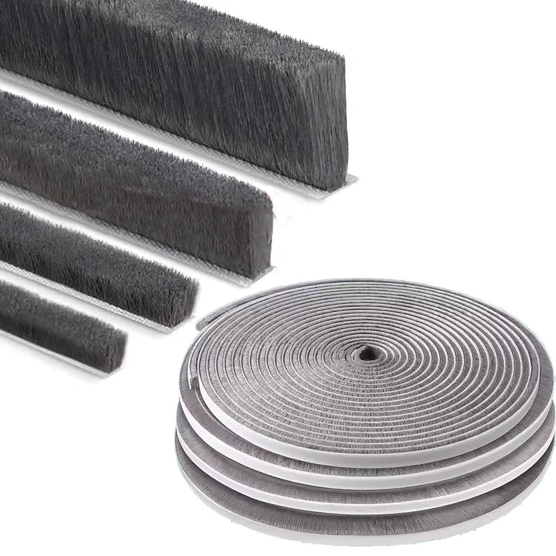 [Australia - AusPower] - Brush Weather Stripping Door Seal -Effective Weather Stripping for Doors & Windows, Insulation Strip for Gap Filling,Draft Stopper for Exterior Doors, Window Seal,and Conditioner,0.4 inx32.8FT 0.4 in x 0.4 in x 32.8 FT [Fiber Brush Weather Strip] 