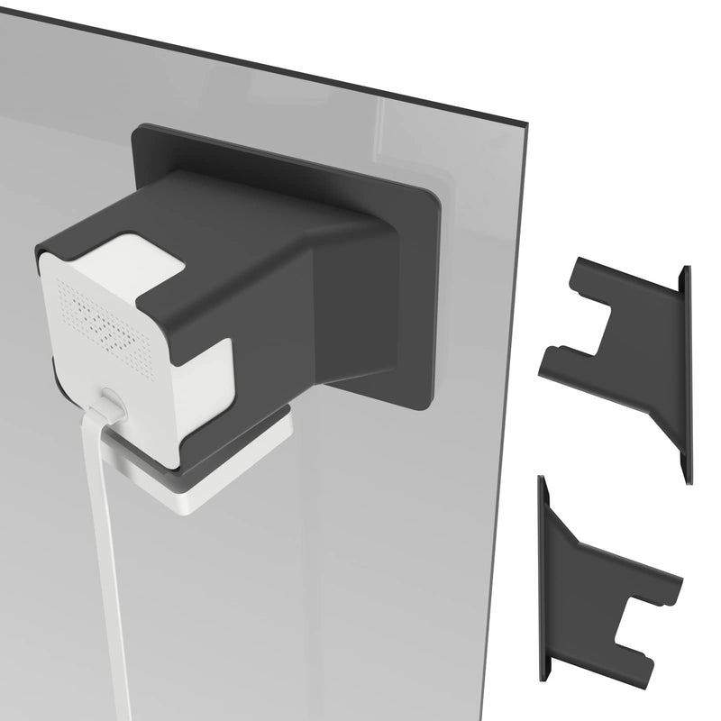 [Australia - AusPower] - Teccle Angled Window Mount for Wyze Cam V3, 20 Degrees Tilt (Up/Down/Left/Right), Through Window Use Cam v3, Helps You Watch Front Yard and Driveway (Black/Pack of 2) 20° tilt window mount black/Pack of 2 