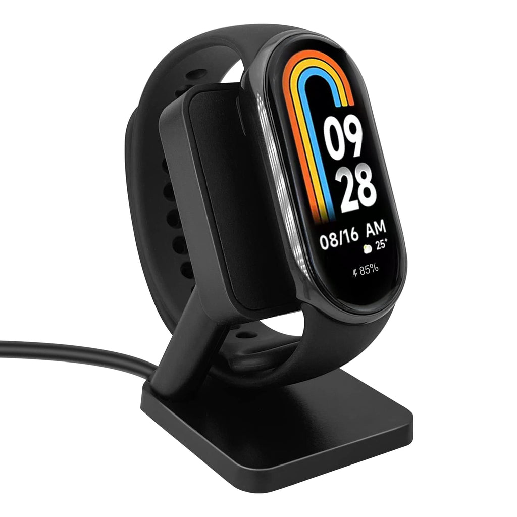 [Australia - AusPower] - Magnetic Charger Dock Compatible with Xiaomi Mi Band 8 Smartwatch,Nightstand Charger Base Holder with 3.3 Feet USB Charger Cable fit for Xiaomi 8 Black-Charger stand 