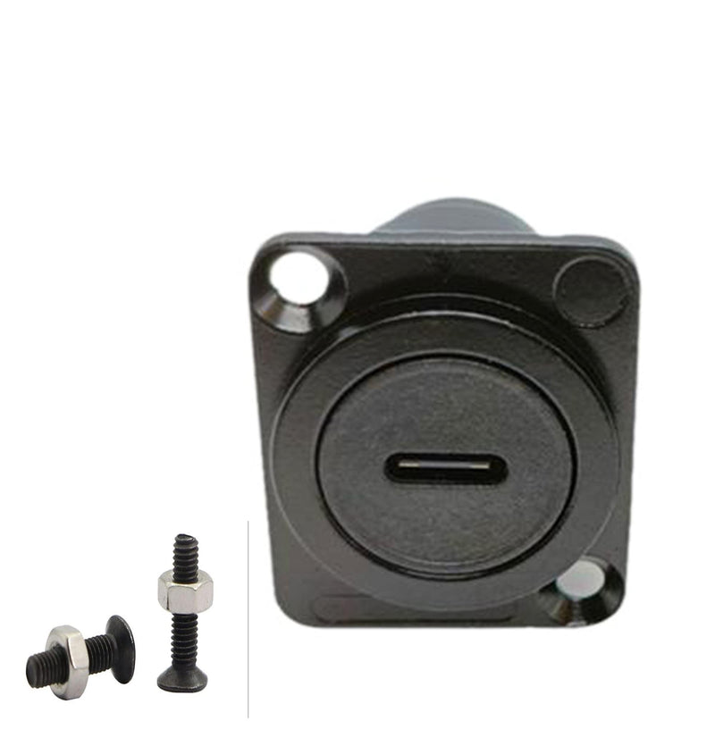 [Australia - AusPower] - SHANFEILU D Type Panel Mount Adapter Coupler USB Type C 3.1 Female to Female Panel Fixed Pass Through Module Extension Converter Data Transmission for Audio Video Network Equipment 