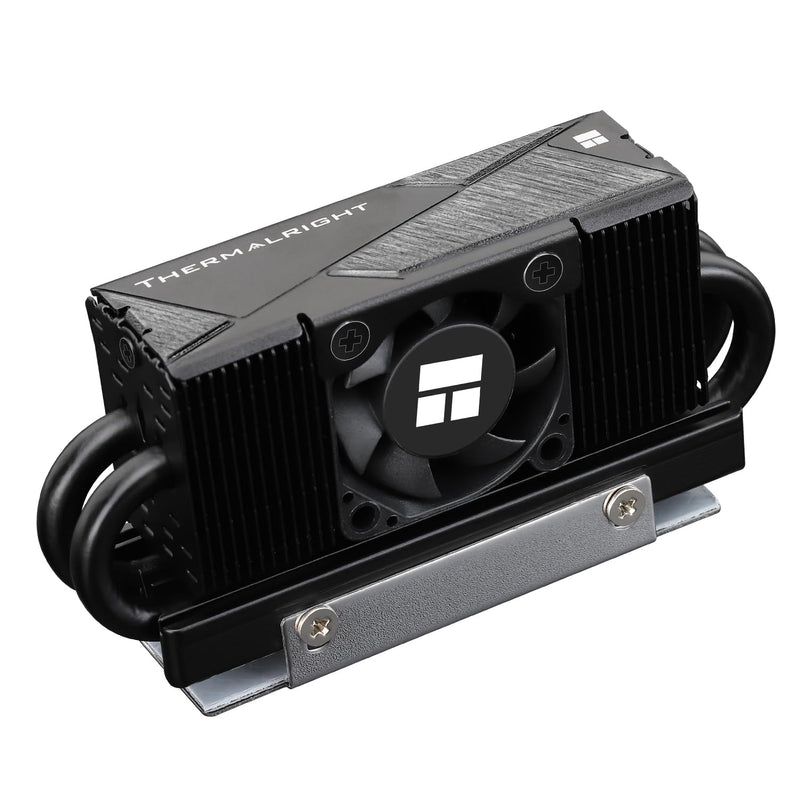 Thermalright HR10 2280 PRO Black SSD Heatsink, Double Sided Heatsink, with Small and Fast PWM Fan, Thermal Silicone Pad for 2280 SSD PC and Computer, Desktop High Performance SSD Cooler