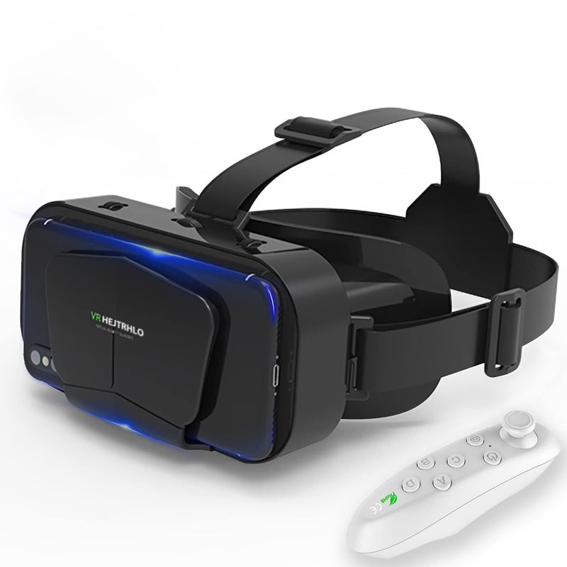 [Australia - AusPower] - VR Headset Virtual Reality VR 3D Glasses VR Set 3D Virtual Reality Goggles,Adjustable VR Glasses Support 7.2 Inches [with Controller+Two Eye Masks].… 