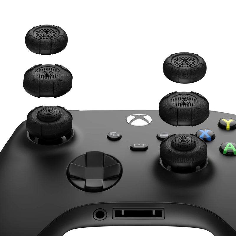 [Australia - AusPower] - GeekShare Thumb Grip Caps for Xbox One Controller,Silicone Joystick Cover Solid Color Thumbsticks Cover Set Compatible with Xbox Series X,3 Pairs / 6 Pcs (Black) Black 