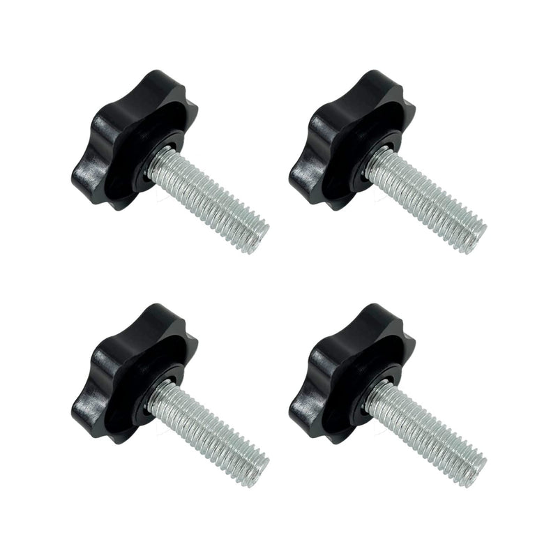 [Australia - AusPower] - 4 PCS M8 x 25mm Star Hand Knob Tightening Screw Thread Replacement Hand Tightening Knob Quick Removal Replacement Parts for Umbrella Base,Patio Umbrella Holder Replacement knob 