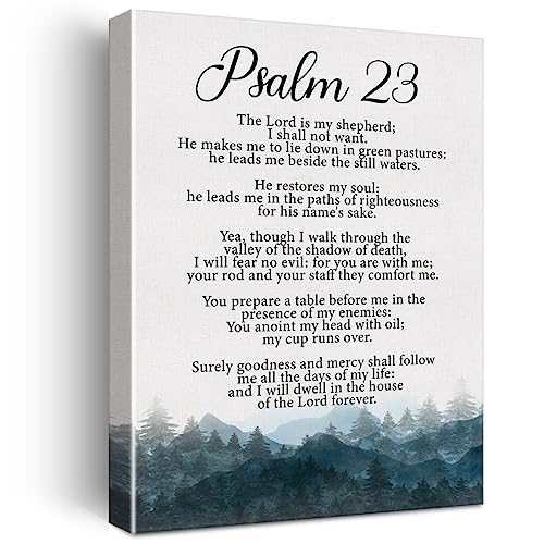 Christian Canvas Wall Art Psalm 23 the Lord Is My Shepherd Canvas Print
