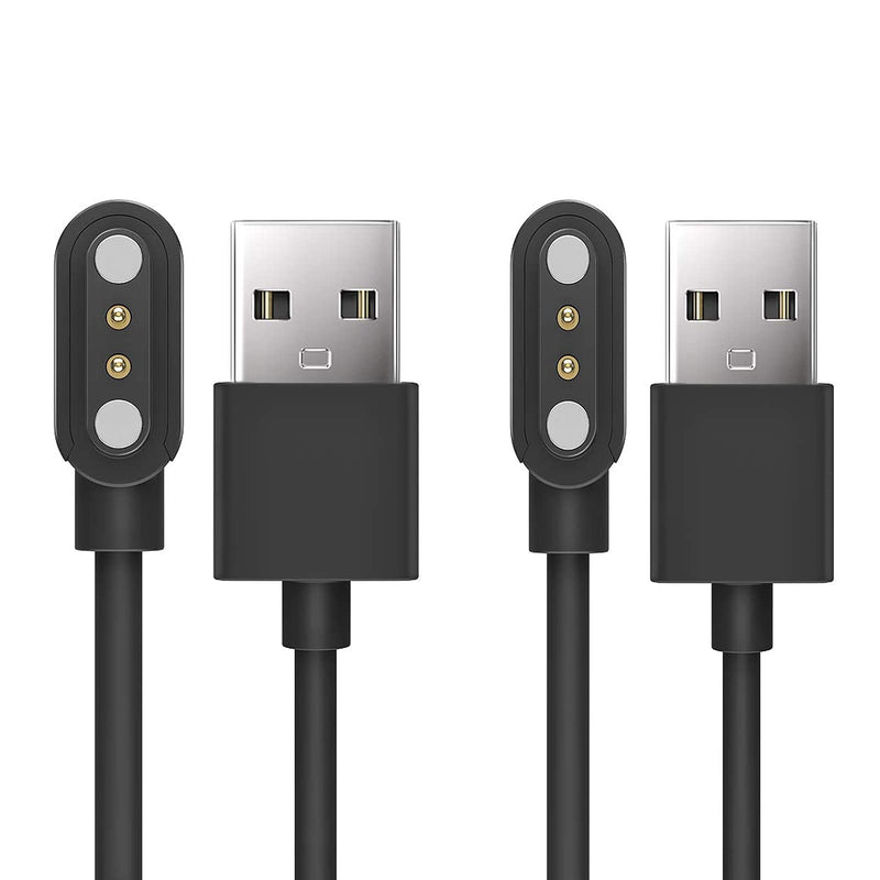 [Australia - AusPower] - F57l Smartwatch Charger, Magnetic Replacement Charger Compatible for BNGXR F57l, Barn Eleven F57l, BINGONE,Grewas,Soputry,Bysku,YunYe,Flashstar, Aobialen,YAOBFUL, F57l Smartwatch (2 Pack-Black+Black) 2 pack-Black+Black 