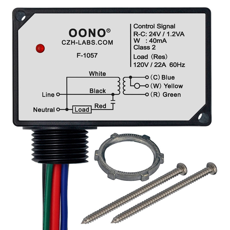 [Australia - AusPower] - AC120V On/Off Switching Electric Heating Relay with Built-in 24V Transformer, OONO F-1057 