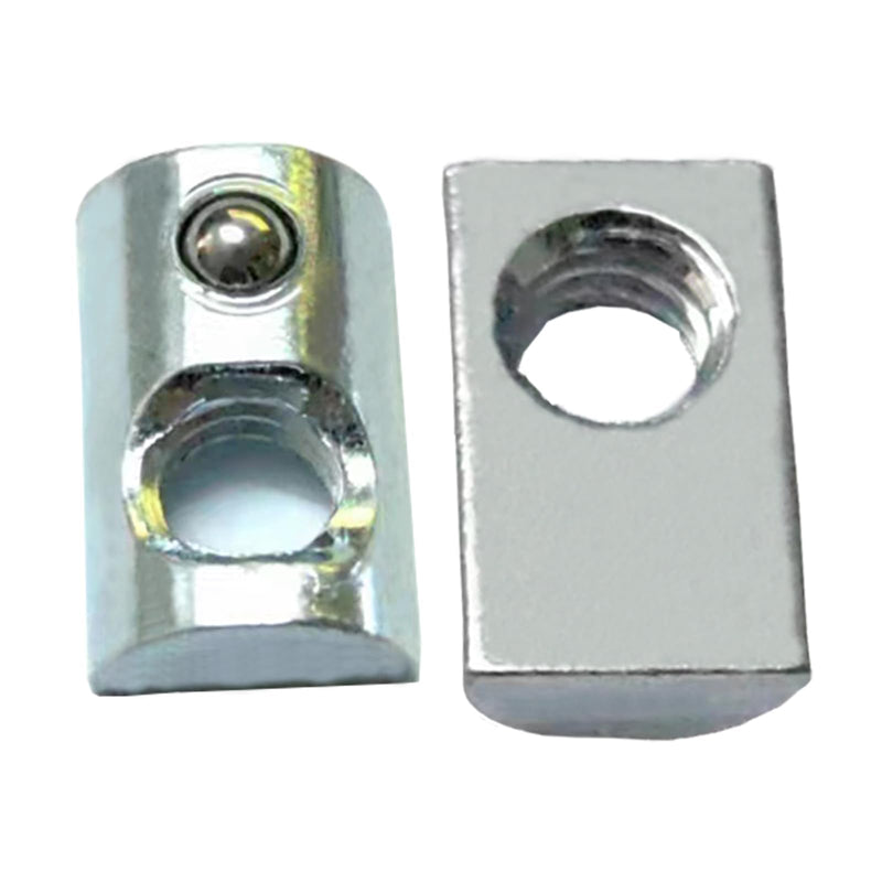 [Australia - AusPower] - 20 Packs 1/4-20 Threaded Steel Roll in T-Nut with Ball Spring, T Slot Accessories for Aluminum Extrusion Profile Rail 1/4"-20 