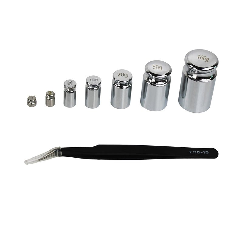[Australia - AusPower] - TEXALAN(R) Calibration Weight Set - 1g 2g 5g 10g 20g 50g 100g with Tweezer for Accurate Measurements M2 Class 7pcs set with a tweezer 