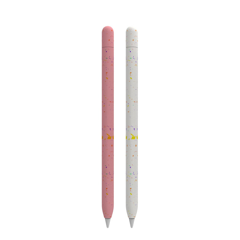 [Australia - AusPower] - LOVE MEI for Apple Pencil Silicone Holder Luminous Sleeve for 1st Generation Protective Skin Cover Magnetic case Non-Slip Smooth Grip Accessories for iPad Pro White&pink 