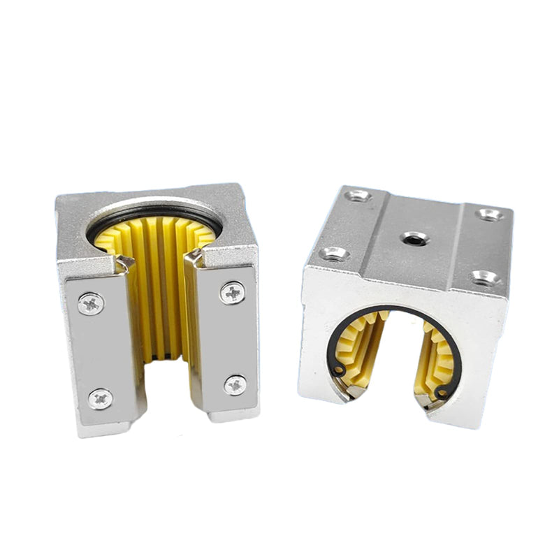 SBR20UU 20mm Linear Bearing Block 2Pcs, 2 Pack 20mm Linear Motion Open Slide Bearing Block for SBR20 Linear Rail as CNC Router Part, Made by Aluminum and Engineering Plastic from Bopaodao SBR20 UU