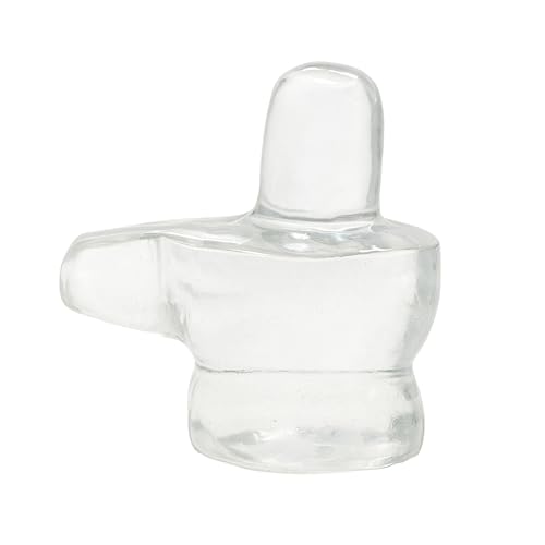 Amazing Gemstone Shiva Lingam Stone Clear Quartz Crystal - Shivling for Pooja, Home Office Room Decor Made of Healing Crystals and Healing Stones - Adiyogi Shiva Lingams