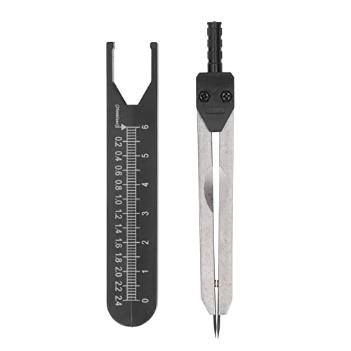 ECG Tool, ECG Vernier Caliper, Measuring Tool with Ruler, Electrocardiogram Design Divider for Nursing (Black), Brake Calipers (Black)