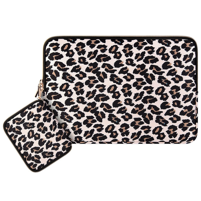 [Australia - AusPower] - ARVOK 15 15.6 16 inch Laptop Sleeve for MacBook Pro 15 inch/MacBook Pro 16 inch Water-Resistant Laptop Case Notebook Computer/Tablet Pouch Cover for HP/Dell/Lenovo/Asus/Acer/Samsung with Extra Bag 15-15.6 inch Pink Leopard Print 