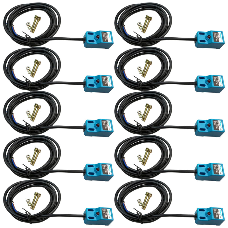 [Australia - AusPower] - DC 10-30V 300mA 3-Wire Inductive Proximity Sensor Switch SN04-N NPN Normally Open NO Detection Distance 4mm Proximity Switch (Pack of 10) 