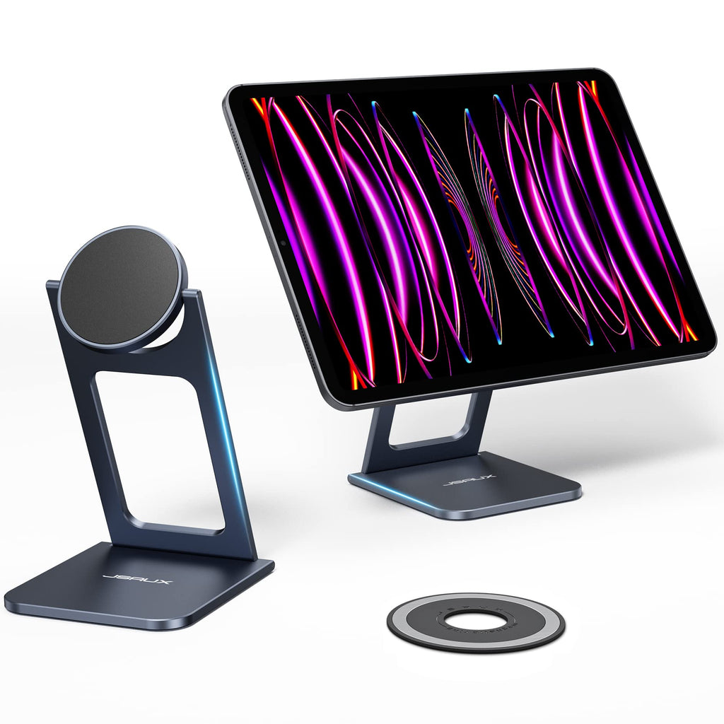 [Australia - AusPower] - JSAUX Tablet Magnetic Stand, Premium Alloy Pad Magnetic Stand, Magnetic Tablet Holder Compatible with iPad Pro/Air/Mini, Samsung Galaxy Tablets (Come with Magnetic Ring) 