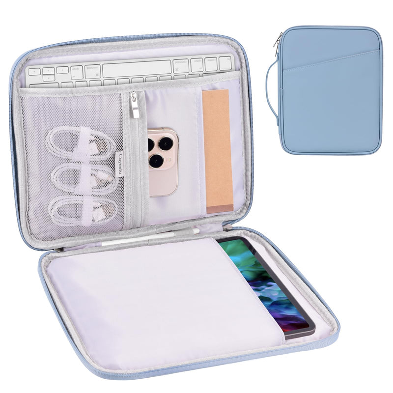[Australia - AusPower] - iPad Pro 12.9 Sleeve Case, Padded Protective Accessories Bag for Pad Pro 12.9 M2/M1/2018-2020, Surface Pro 9/8/X/7/6, 12.4” Galaxy Tab S8/S7+ (PU-Misty Blue12.9) PU-Misty Blue12.9 