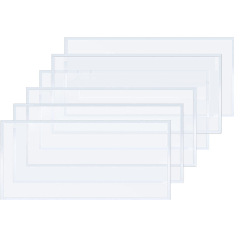 [Australia - AusPower] - Fabbay 6 Pcs Sandblast Cabinet Inner Lens Protector 22 x 10'' Standard Abrasive Window Blasting Cabinet Lens Cover Adhesive Polyester Clear Visibility Sand Blast Film for Media Blaster Replacement 