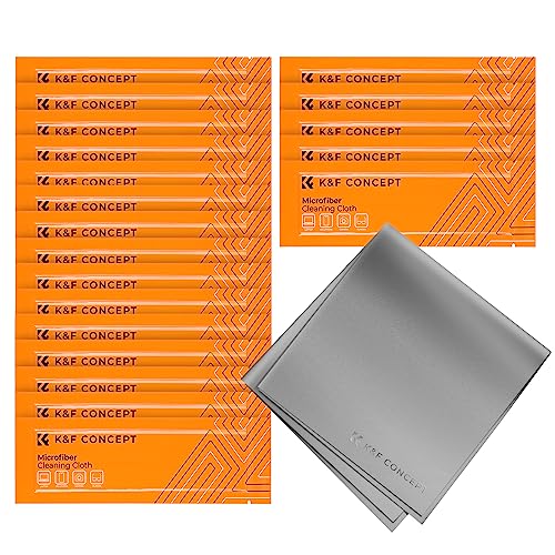 K&F CONCEPT Microfiber Cleaning Cloths Grey X20,High-Efficiency Cleaning