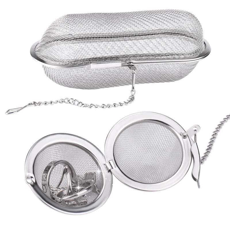[Australia - AusPower] - AIERSA Ultrasonic Cleaner Basket, 2Pcs Stainless Steel Basket for Ultrasonic Jewelry Cleaner,Small Part and Jewelry Cleaner Solution 2 pack 