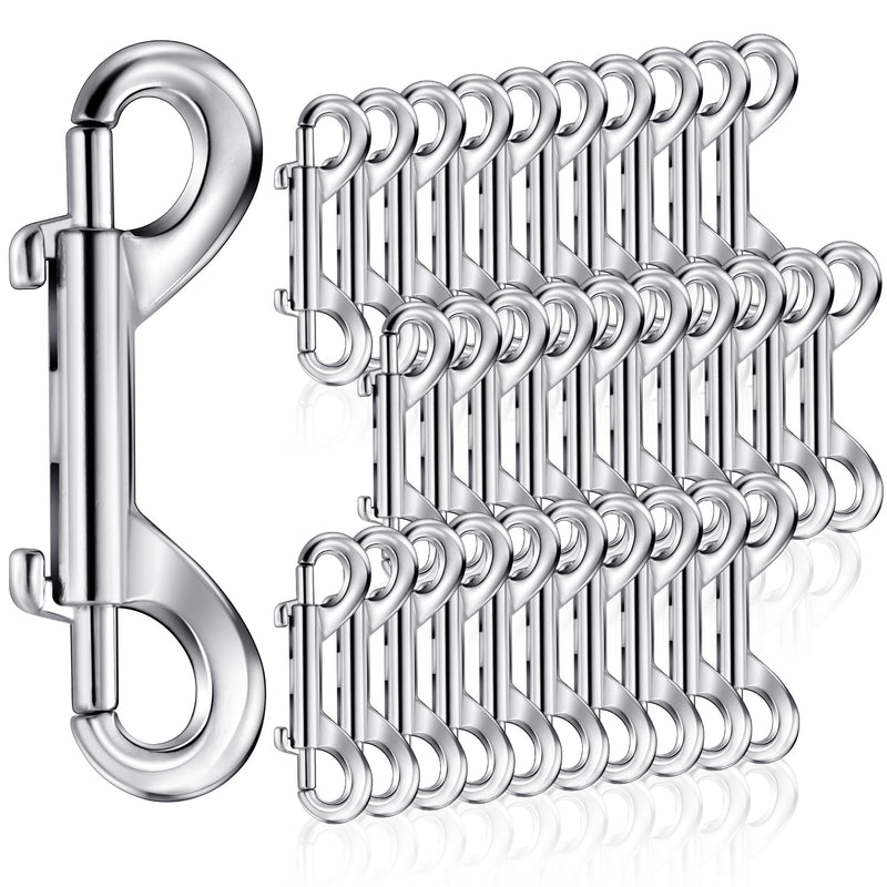 [Australia - AusPower] - 30 Pieces Double Ended Bolt Snaps Hooks, Aemygo 2.7 Inch Heavy Zinc Alloy Trigger Clips Metal Chain Clips Key Holder for Linking Dog Leash Feed Buckets Key Chain PET Sling 