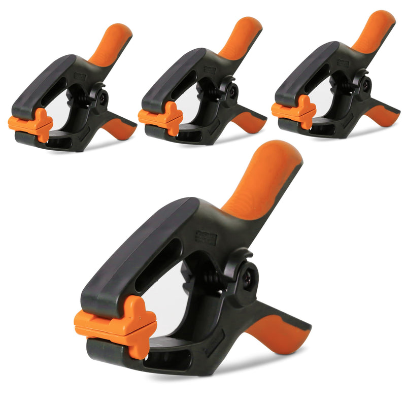 [Australia - AusPower] - 4-Pack Spring Clamps Heavy Duty - 6 Inch Large Plastic Clamps for Crafts and Pool Cover Clips with 3 Inch Jaw Opening- Wodworking Clamps for Cover Holding and Wood Gluing (6 Inch Pack of 4) 6 Inch Pack of 4 