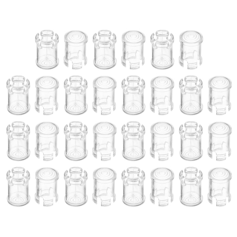 [Australia - AusPower] - PATIKIL 5mm Emitting Diode Holder, 100 Pack LED Holder Clip Mounting Bracket Socket Cap for Lamp Bulb Bezel Mount Panel LED Display, Transparent 