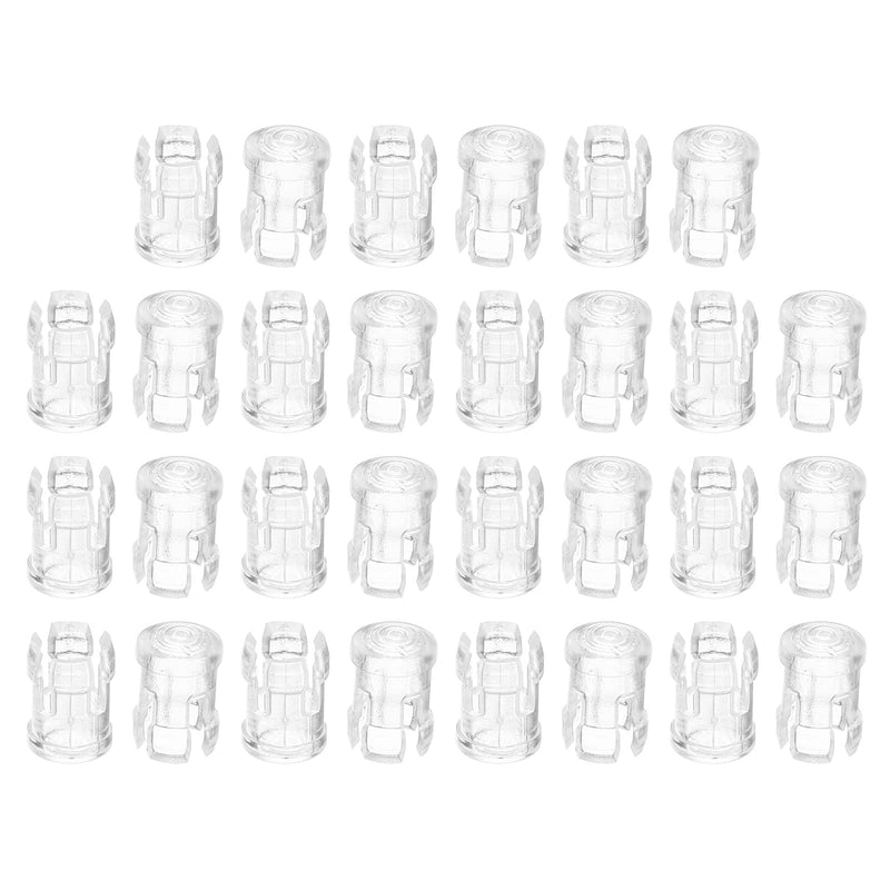 [Australia - AusPower] - PATIKIL 3mm Emitting Diode Holder, 30 Pack LED Holder Clip Mounting Bracket Socket Cap for Lamp Bulb Bezel Mount Panel LED Display, Transparent 