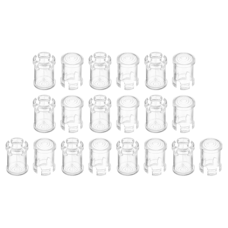 [Australia - AusPower] - PATIKIL 5mm Emitting Diode Holder, 20 Pack LED Holder Clip Mounting Bracket Socket Cap for Lamp Bulb Bezel Mount Panel LED Display, Transparent 