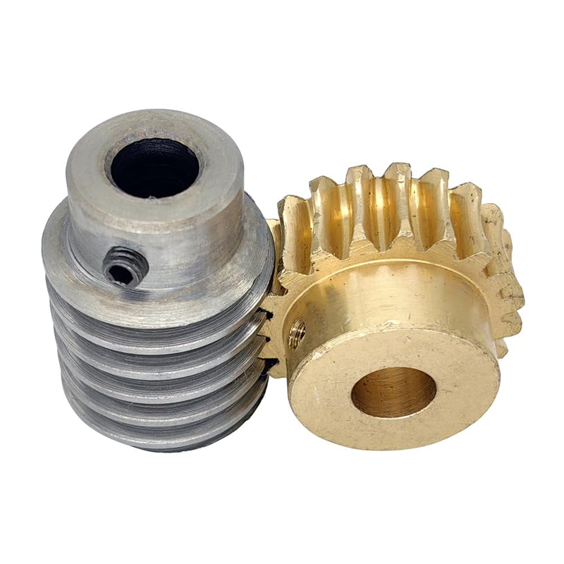 [Australia - AusPower] - Worm Gear Set 1.5M-20T 20:1 Ratio 1.5 Mod Carbon Steel Rod Shaft 20Teeth Brass Gear Wheel Reduce Transmission Part (Gear-8mm, Rod-8mm Bore) Gear-8mm 