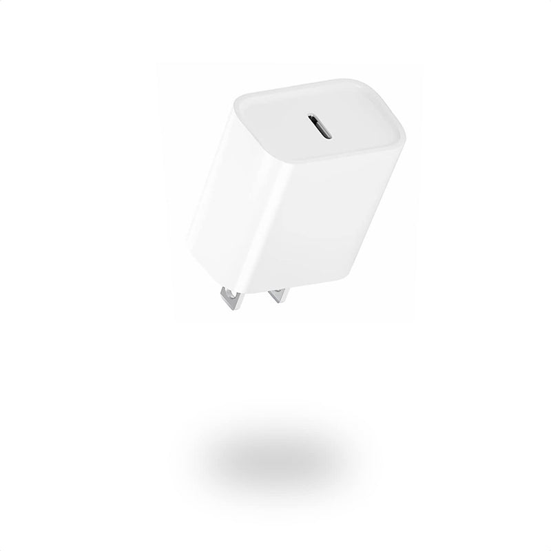 [Australia - AusPower] - USB-C Fast Charger Block for iPhone Charger Block, Apple Watch Charger Block, iPad Charger Block, GKW 20w Charging Block/Box/Cube/Brick, White 1-Pack (Cable not Included) 