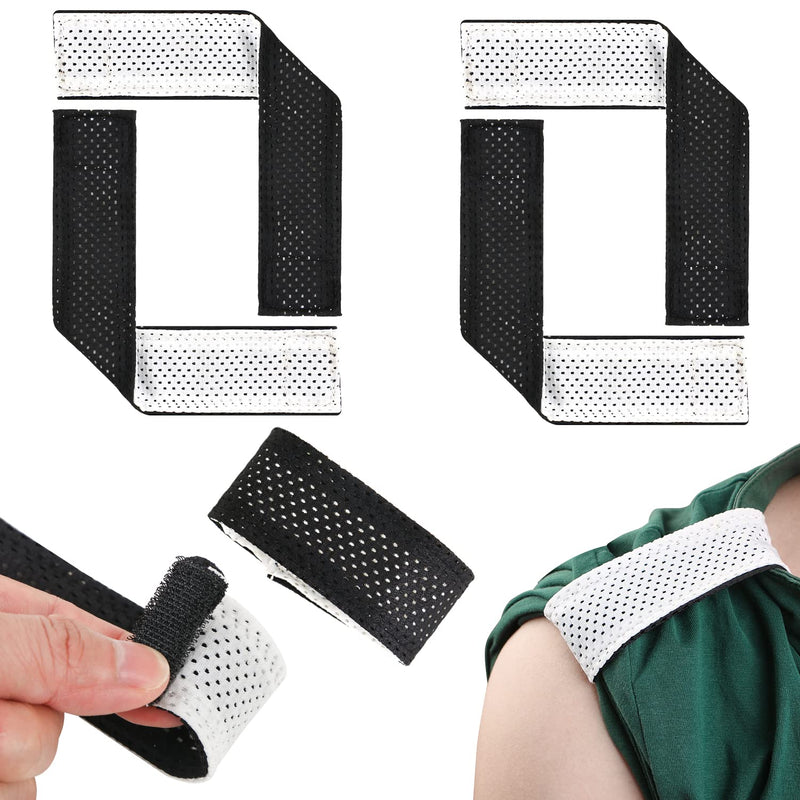 [Australia - AusPower] - DREMISI 4 Pcs Jersey Sleeve Bands Softball Sleeve Holders Soccer Sleeve Ties Scrunchie Holder Roll Up Holder Sports Sleeve Straps with Hook and Loop Fasteners for Shirts Sports Activities Boy Girl 