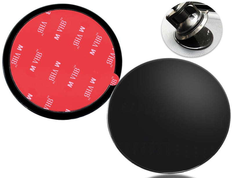 [Australia - AusPower] - 2 Pack 80mm Adhesive Dashboard Pad Mounting Disk, 3.15" Universal Suction Cup Mounting Disc for Suction Cup Phone Holder Mount Garmin GPS Magellan Sat Nav Dash Cam Bracket Stand Stick, Black 