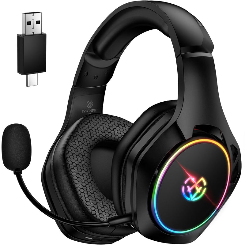 [Australia - AusPower] - Wireless Gaming Headset 7.1, Bluetooth 5.3 & 2.4GHz Type-C & USB Gaming Headphones with 40H+, Gaming Headsets for PS5, PS4, PC, Switch, Phone 