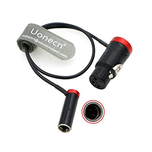 Uonecn Low-Profile 3 Pin Mini XLR TA3M Male to XLR 3 Pin Female Audio Cable for Canon C70, BMPCC 4K 6K Pro Camera Video Assist 36cm.