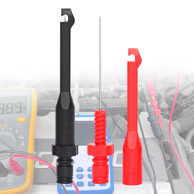 [Australia - AusPower] - 2Pack Wire Piercing Probe Clip, Insulation Puncture Probe, Power Multimeter Piercing Probes for 4mm Banana Plug Extension Test Leads,Diagnostic Tester (A) 
