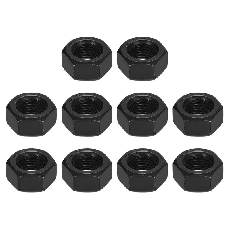 [Australia - AusPower] - uxcell 7/16-20 UNF Hex Nuts, Carbon Steel Grade 8.8 Black Oxide Hexagon Nut for Screw Bolt, 10 of Pack 