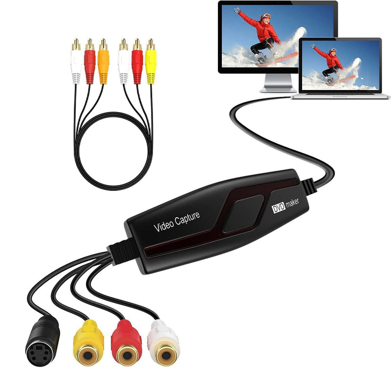 [Australia - AusPower] - VHS to Digital Converter,Video Capture Card Device,VHS VCR Hi8 Mini DV to Mac Digital Converter,RCA to USB Video Converter for PC TV Tape Player Camcorder,MAC Windows Vista Compatible 