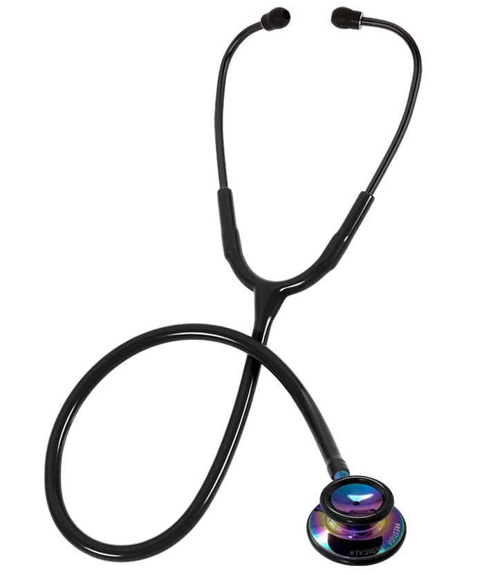 [Australia - AusPower] - Prestige Medical Clinical Lite™ Stethoscope, Rainbow & Stealth/Black Clinical Lite Stethoscope Rainbow & Stealth / Black 