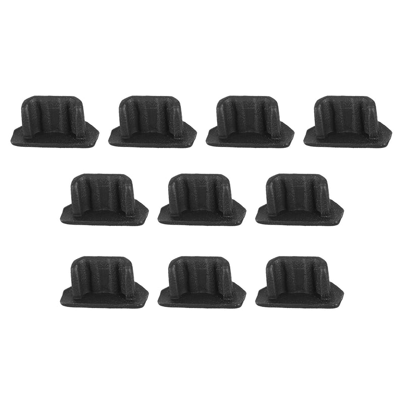 [Australia - AusPower] - Rebower Micro USB Anti Dust Plug Port Dust Silicone Covers Caps Stoppers, [for Mobile Phone, Digital Camera] - Black/10pcs 