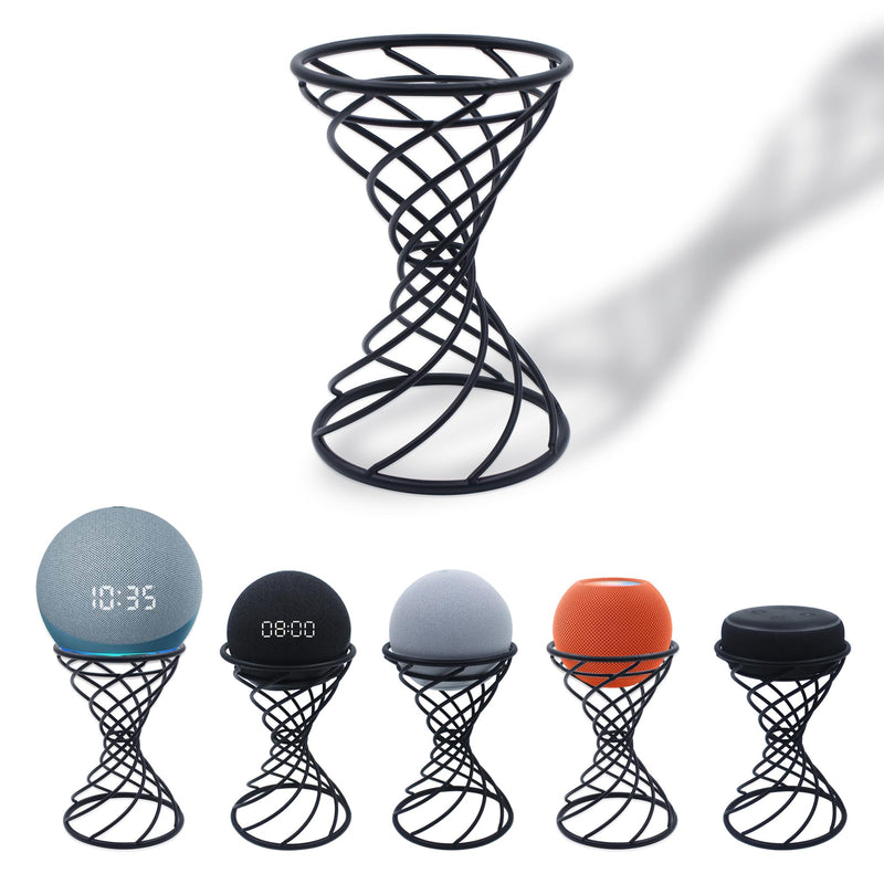 [Australia - AusPower] - Dutiplus Smart Speaker Table Stand Decorative Holder for Echo Dot 3rd/4th/5th Gen, Echo 4th/5th Gen, Echo Glow, Apple Homepod Mini and Google Home Mini/Nest Mini(Matte Black) Matte Black 
