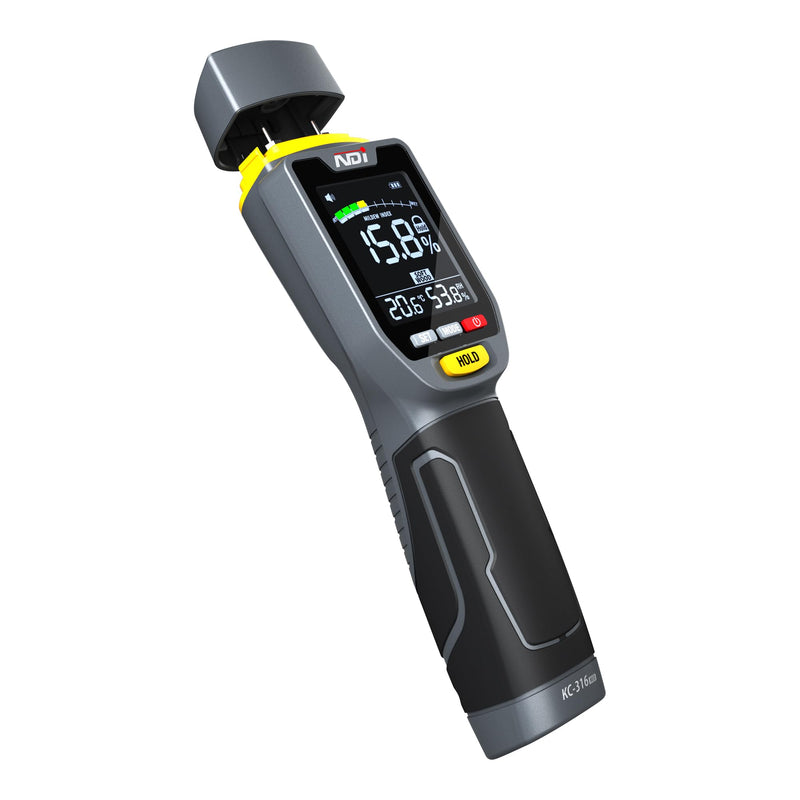 [Australia - AusPower] - NDI 7 in 1 Pin-Type and Non-invasive Moisture Meter Scanner for Dry Wall/Cement Board/Soft Wood/Hard Wood upto 3/4 Inch Depth 