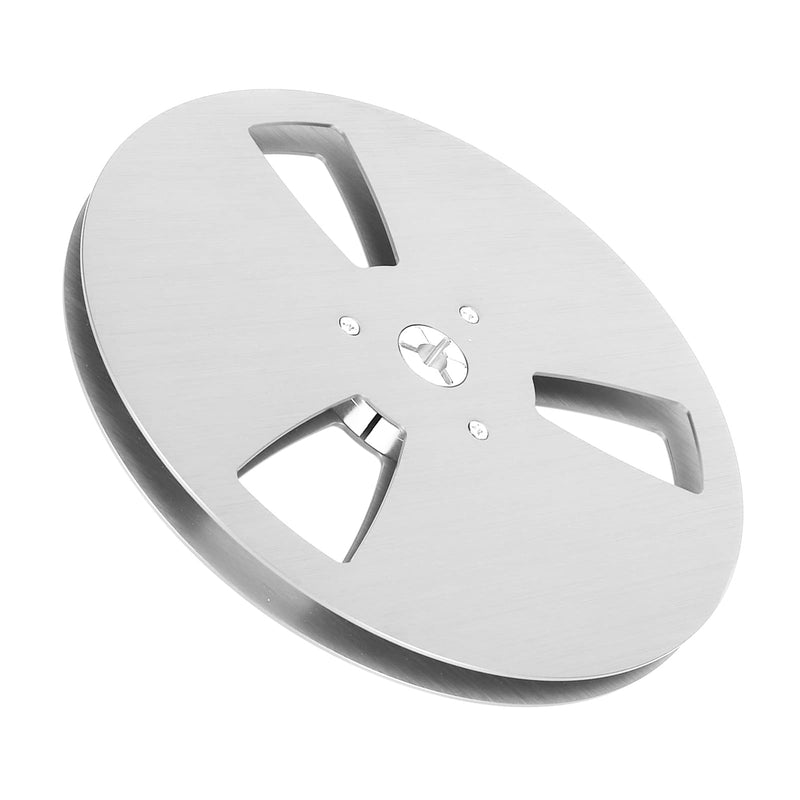 1/4 7 Inch Empty Tape Reel for TEACs Roar Reel-to-Reel Tape Player, Aluminium Alloy, 3-Hole Opening Machine, Partial Opener, Blank Plate, Universal Replacement Tape with (Silver) silver