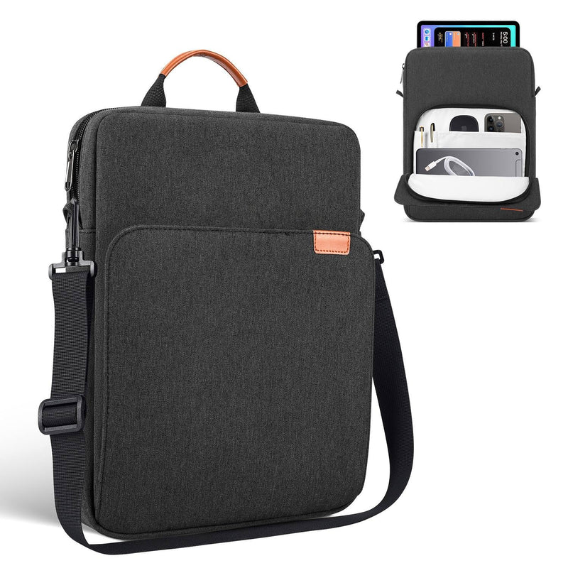 [Australia - AusPower] - 12.3-13.3 Inch Tablet Sleeve Shoulder Bag for 12.4" Samsung Galaxy Tab S8+/S7 FE/S7+, iPad Pro 12.9 M2 M1, 12.3" Surface Pro X/9/8/7, 13.3" MacBook Air/Pro, Protective Tablet Pouch Case,Space Grey 12.3-13 Inch Space Grey 