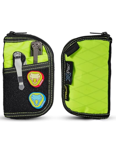 VIPERADE VE10 EDC Pouch Small Multitool Pocket Pouch with DIY Patche Area Hot Lime
