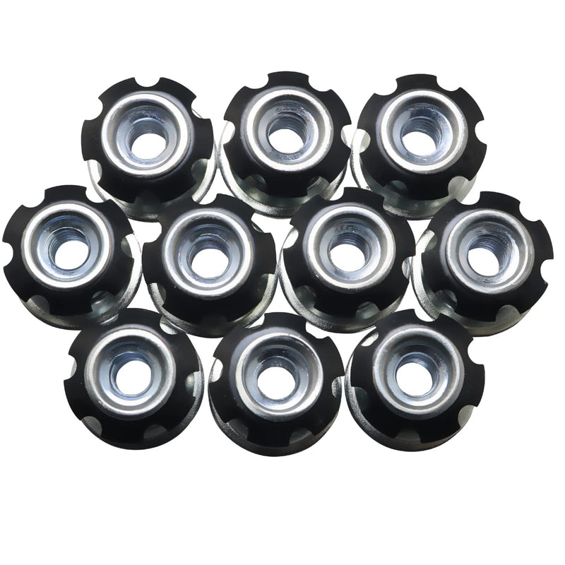 [Australia - AusPower] - 10pcs Metal Threaded Star Type Insert for 3/4" Round Tubing, Star Type Threaded Round Tubing Inserts 