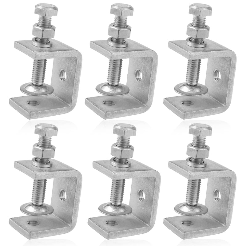 [Australia - AusPower] - 6 Pack 304 Stainless Steel Small C Clamps 1 Inch Mini C-Clamps Heavy Duty for Woodworking and Welding Mounting (30mm) 1 3/16 inch─6pcs 